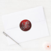 Zilveren en Rode Monogram X Envelope Zegel (Envelop)