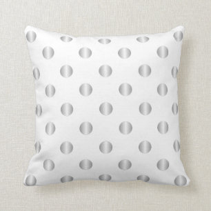 Zilveren en witte poka Dots Pillow Kussen