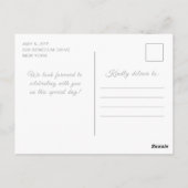 Zilveren en zwarte glam tranen verjaardagsfeestje briefkaart (Achterkant)