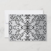 Zilveren en zwarte gotische bruiloft kaart (Achterkant)