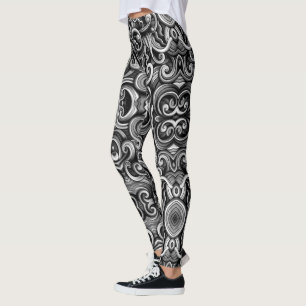 Zilveren Energie wervelt Leggings