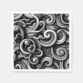 Zilveren Energie wervelt Servet (Voorkant)