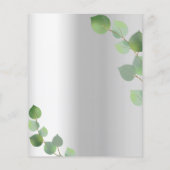 Zilveren eucalyptus huwelijksprogramma budget (Achterkant)