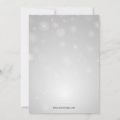 zilveren feestelijke zakelijke kerstfeest uitnodig kaart (Achterkant)