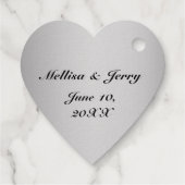 Zilveren folie dank u bruiloft koppel Voeg naam to Bedankjes Labels (Achterkant)