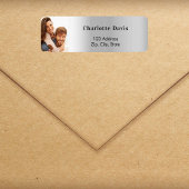 Zilveren foto trouw retouradres  etiket