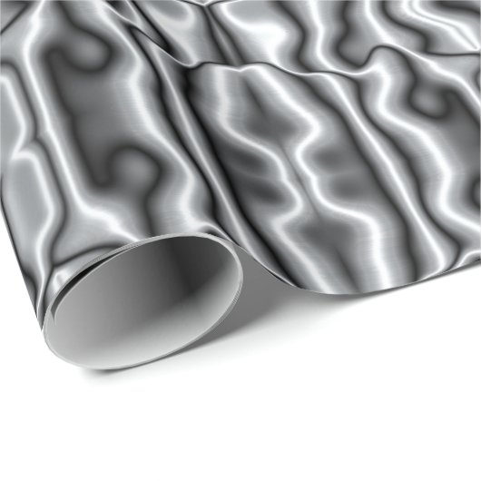 Zilveren fractals inpakpapier (Rol Hoek)