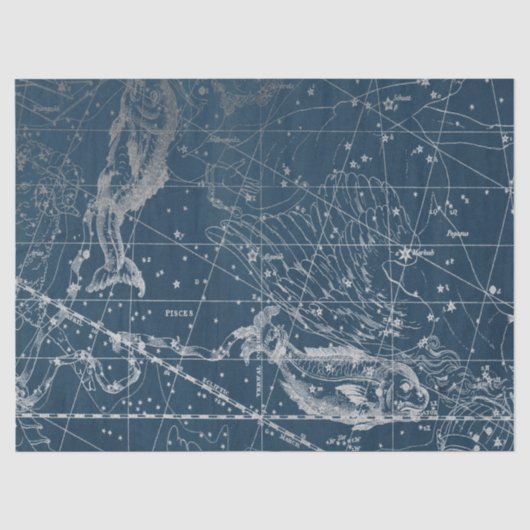 Zilveren Galaxy Sterrenkaart Serie Design 12 Tissuepapier (Voorkant)