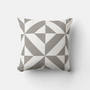 Zilveren geometrische Art Deco Kussen