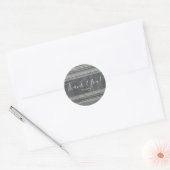 Zilveren Glam Moderne Chic Trend Huwelijksgunst Ronde Sticker (Envelop)