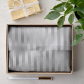 Zilveren Glam Stripes Tissuepapier (Geschenk)