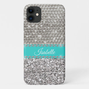 Zilveren Glamour Glamour Persoonlijke Metaal iPhone 11 Hoesje