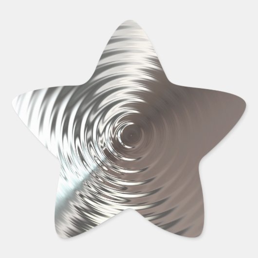 Zilveren glanzende ster ster sticker (Voorkant)