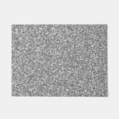 Zilveren Glitter-achtig Patroon Niet Echte Glitte Deurmat (Voorkant)