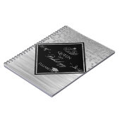 Zilveren Glitter Afstudeerhoed, Tiara, Diamanten Notitieboek (Linkerzijde)