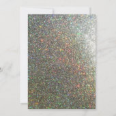 Zilveren Glitter Bruiloft Kaart (Achterkant)