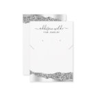 Zilveren Glitter Diamanten Ketting Oorbel Display