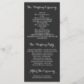 Zilveren Glitter Diamonds Trouwprogramma's Programma (Achterkant)