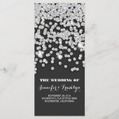 Zilveren Glitter Diamonds Trouwprogramma's Programma (Voorkant)