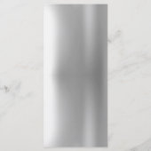 Zilveren Glitter Drip Bruiloft Receptie Menu (Achterkant)