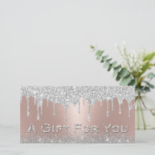Zilveren Glitter Druppels Roze Gouden Cadeau Certi