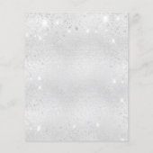 Zilveren glitter foto bruiloft Save the Date kaart (Achterkant)