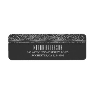 Zilveren Glitter Glam Bruiloft Etiket