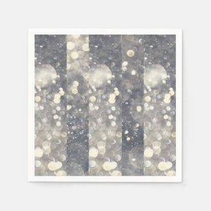 Zilveren Glitter Glamour Moderne Trendy Schitterin Servetten
