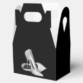 Zilveren Glitter High Heel Schoen Bedankdoosjes (Geopend)