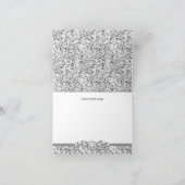 Zilveren Glitter & Jewel Bedankkaart (Binnen)