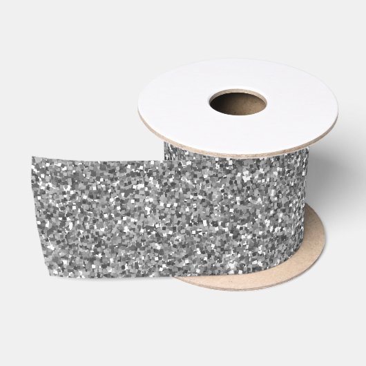 Zilveren Glitter Lint (Spoel)