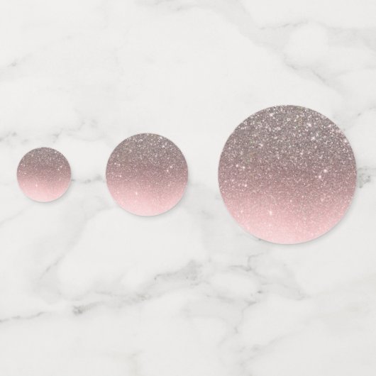 Zilveren Glitter Roze Sparkle Glam Verjaardagsfees Confetti (Voorkanten)