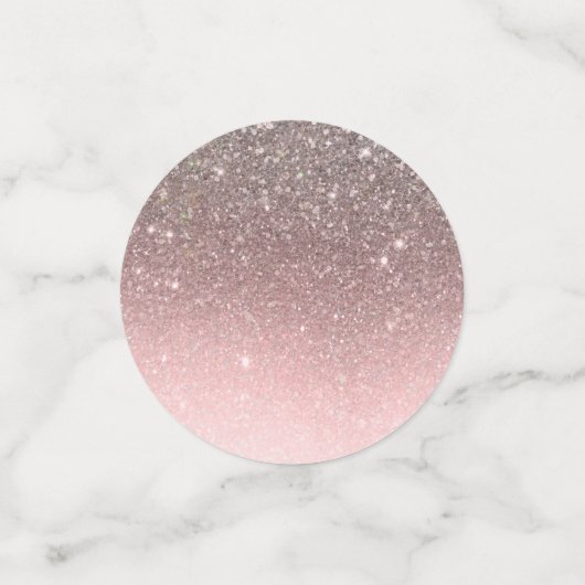 Zilveren Glitter Roze Sparkle Glam Verjaardagsfees Confetti (Kleine voorkant)