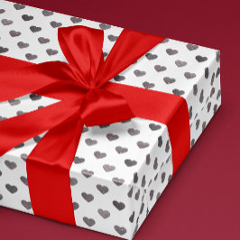 Zilveren Glitter Tiny Heart Patterned Wrapping Pap Cadeaupapier