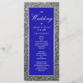 Zilveren Glitter Trouwprogramma Programma (Voorkant)