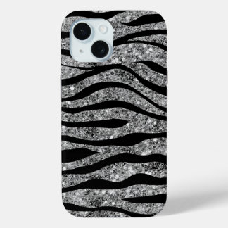 Zilveren Glitter & Zwarte Zebra Strepen