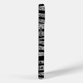 Zilveren Glitter & Zwarte Zebra Strepen Case-Mate iPhone Case (Achterkant / Rechts)