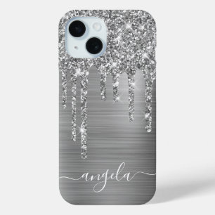 Zilveren Glitterdruppels Meisjesachtige Glam Handt