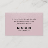 Zilveren Glitterpoeder en Roze Visitekaartje (Achterkant)