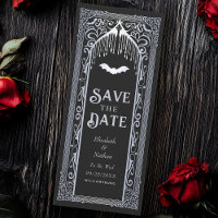 Zilveren Gotische Vampierkathedraal Save the Date
