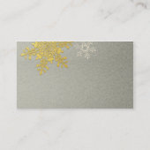 Zilveren Gouden Sneeuwvlok Winter Trouwplaats Kaar Plaatskaartje (Achterkant)