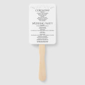 Zilveren Gradiënt & Bloei Elegant Huwelijksprogram Handwaaier (Achterkant)