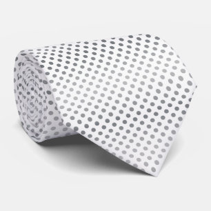 Zilveren Gradient Polka Dots Stropdas