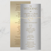 Zilveren Grijs Huwelijk Programma (Voorkant / Achterkant)