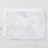 Zilveren Grijs Ivoren Bloemige Winter Landelijke B Save The Date (Achterkant)