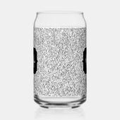 Zilveren grijs sprankelt girly bling Custom Monogr Blikvorm Glas (Links)