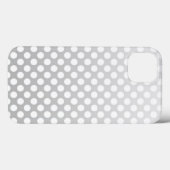 Zilveren grijs-wit stippenpatroon Case-Mate iPhone case (Achterkant (horizontaal))