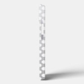 Zilveren grijs-wit stippenpatroon Case-Mate iPhone case (Achterkant / Links)