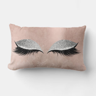 Zilveren Grijze Glitter Zwart Glam Make Up Grijs R Kussen