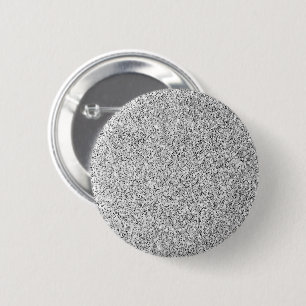 Zilveren grijze licht glinsterende vonken ronde button 5,7 cm